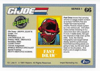 1991 Impel G.I. Joe #66 Fast Draw Back