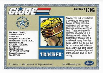 1991 Impel G.I. Joe #136 Tracker Back