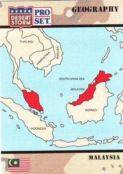 1991 Pro Set Desert Storm #36 Malaysia Front