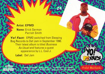 1991 Pro Set Yo! MTV Raps #24 EPMD Back