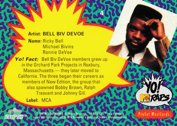 1991 Pro Set Yo! MTV Raps #4 Bell Biv DeVoe Back