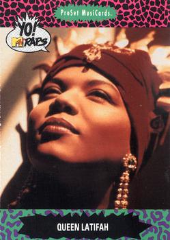 1991 Pro Set Yo! MTV Raps #139 Queen Latifah Front