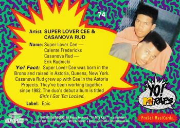 1991 Pro Set Yo! MTV Raps #74 Super Lover Cee & Casanova Rud Back