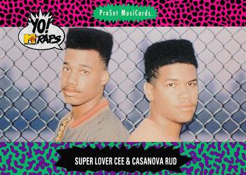 1991 Pro Set Yo! MTV Raps #74 Super Lover Cee & Casanova Rud Front