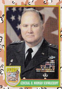 1991 Topps Desert Storm #4 General H. Norman Schwarzkopf Front