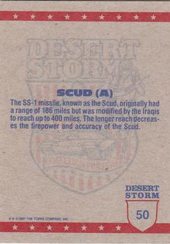 1991 Topps Desert Storm #50 SCUD Missile (A) Back