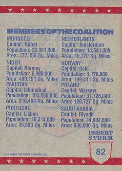 1991 Topps Desert Storm #82 Mission Accomplished Back