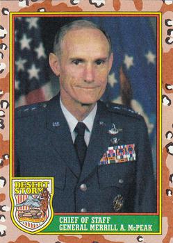 1991 Topps Desert Storm #7 General Merrill A. McPeak Front
