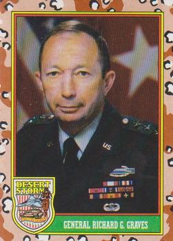 1991 Topps Desert Storm #5 General Richard G. Graves Front