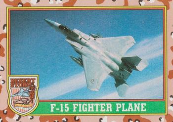 1991 Topps Desert Storm #37 F-15 Fighter Plane Front
