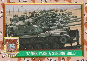 1991 Topps Desert Storm #40 Tanks Take a Strong Hold Front