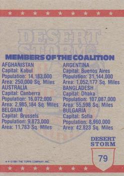 1991 Topps Desert Storm #79 Mid-Air Refueling Back