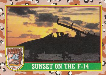 1991 Topps Desert Storm #86 Sunset on the F-14 Front