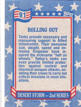 1991 Topps Desert Storm #91 Rolling Out Back