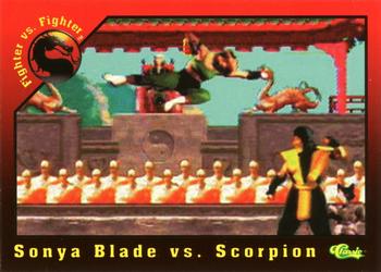 1994 Classic Mortal Kombat Series 1 #15 Sonya Blade vs. Scorpion Front