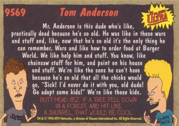 1994 Ultra Beavis and Butt-Head #9569 Tom Anderson Back