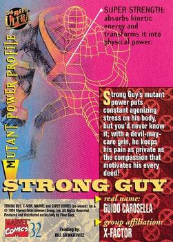 1994 Ultra X-Men #32 Strong Guy Back