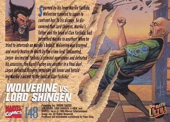 1994 Ultra X-Men #148 Wolverine vs. Lord Shingen Back