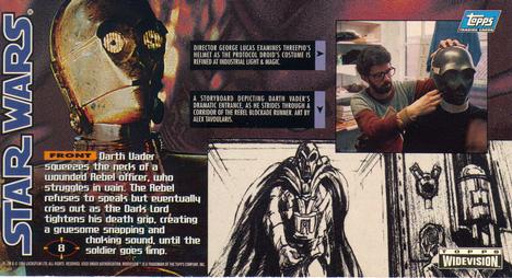 1995 Topps Widevision Star Wars #8 Int. Rebel Blockade Runner - Corridor Back