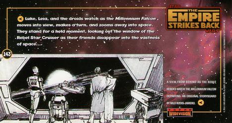1995 Topps Widevision Star Wars: The Empire Strikes Back #143 Int. Rebel Star Cruiser - Medical Center Back