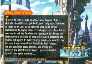 1996 Topps Star Wars Shadows of the Empire #71 Dash's Secret Getaway Back