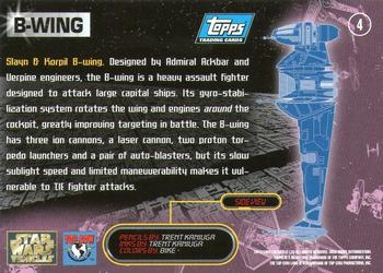 1997 Topps Star Wars Vehicles #4 B-Wing Back