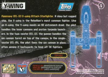 1997 Topps Star Wars Vehicles #5 Y-Wing Back