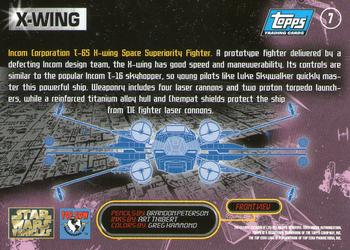 1997 Topps Star Wars Vehicles #7 X-Wing Back