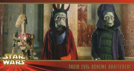 1999 Topps Widevision Star Wars: Episode I #77 Their Evil Scheme Shattered! Front