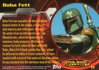 2001 Topps Star Wars Evolution #11 Boba Fett Back