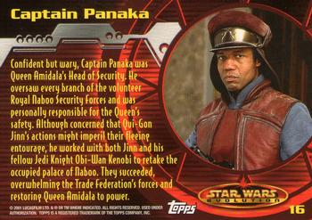 2001 Topps Star Wars Evolution #16 Captain Panaka Back