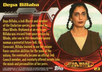 2001 Topps Star Wars Evolution #23 Depa Billaba Back