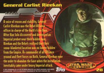2001 Topps Star Wars Evolution #28 General Carlist Rieekan Back