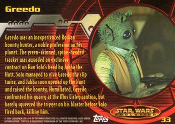 2001 Topps Star Wars Evolution #33 Greedo Back