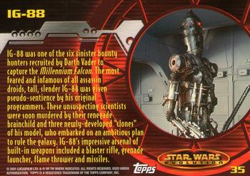 2001 Topps Star Wars Evolution #35 IG-88 Back