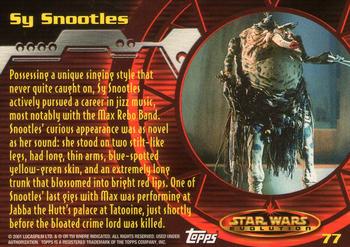 2001 Topps Star Wars Evolution #77 Sy Snootles Back