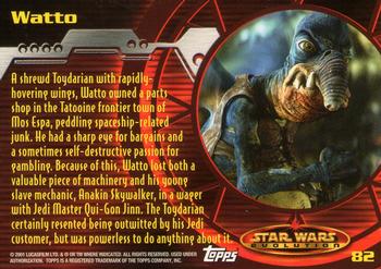 2001 Topps Star Wars Evolution #82 Watto Back