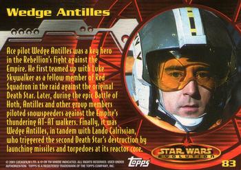 2001 Topps Star Wars Evolution #83 Wedge Antilles Back