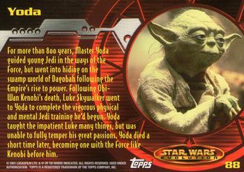 2001 Topps Star Wars Evolution #88 Yoda Back
