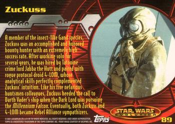 2001 Topps Star Wars Evolution #89 Zuckuss Back