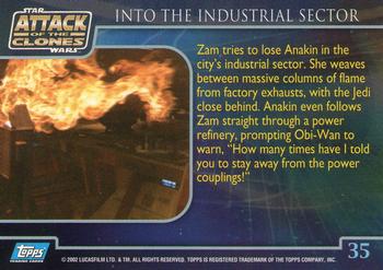 2002 Topps Star Wars: Attack of the Clones #35 Into The Industrial Sector Back