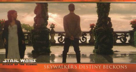 2002 Topps Star Wars: Attack of the Clones Widevision #18 Skywalker's Destiny Beckons Front