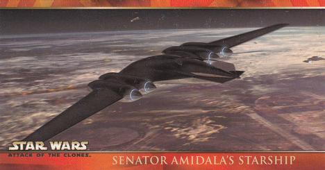 2002 Topps Star Wars: Attack of the Clones Widevision #1 Senator Amidala's Starship Front