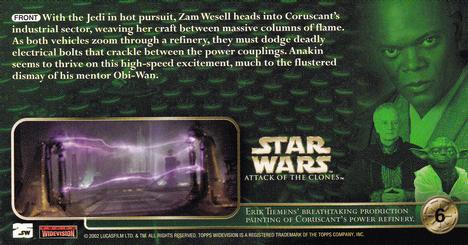 2002 Topps Star Wars: Attack of the Clones Widevision #6 Danger Dead Ahead! Back