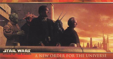 2002 Topps Star Wars: Attack of the Clones Widevision #77 A New Order For The Universe Front