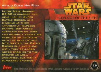 2005 Topps Star Wars Revenge of the Sith #29 Artoo Does His Part Back