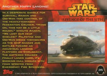 2005 Topps Star Wars Revenge of the Sith #35 Another Happy Landing! Back