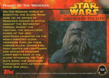 2005 Topps Star Wars Revenge of the Sith #52 Planet Of The Wookiees Back