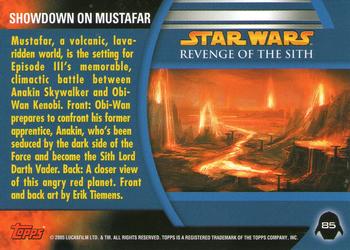 2005 Topps Star Wars Revenge of the Sith #85 Showdown On Mustafar Back