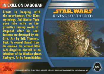 2005 Topps Star Wars Revenge of the Sith #86 In Exile On Dagobah Back